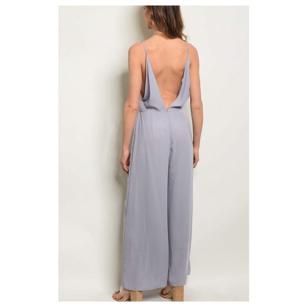 💕Soft Gray/baby purple Jumpsuit💕 - Picture 3 of 6